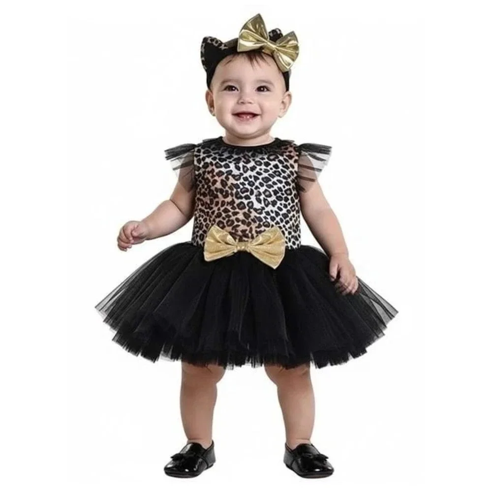 Cute Cat Infant Baby Girls Costume Dress Halloween 6-12 Months NWT